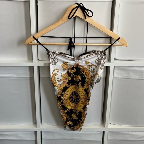 Monica Hansen Beachwear Capri Spaghetti Strap One Piece in White Victorian - Picture 6 of 8